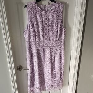 Preston & York Lavender Lace Midi Dress